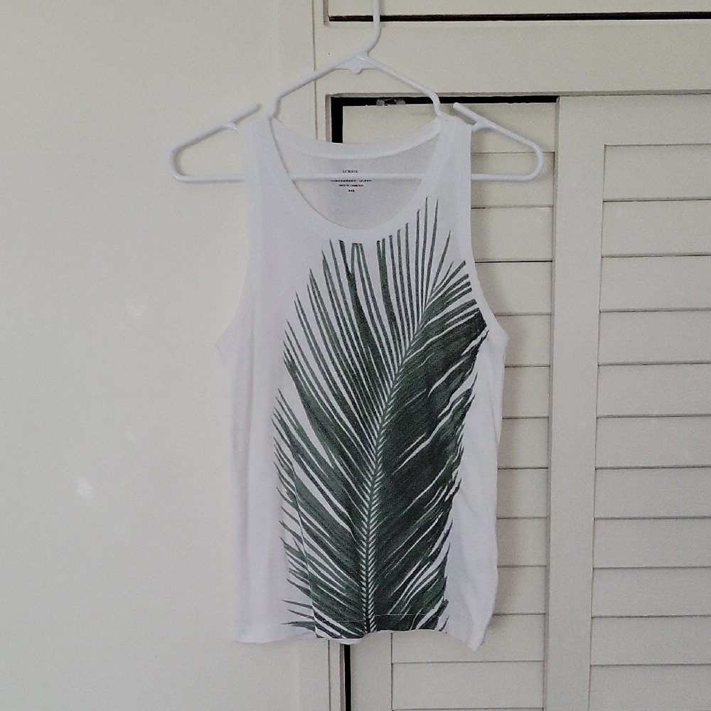 JCrew Leaf Sleeveless Top